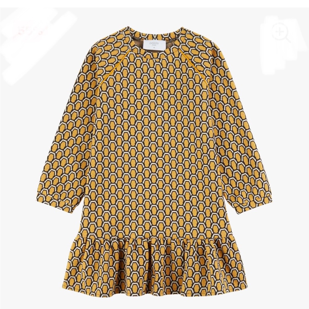 Stylish Yellow Patterned Kids Dress